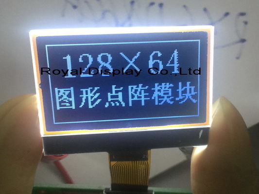 Standardowy moduł LCD FSTN COG 128X64 Cog Graficzny pozytywny wyświetlacz LCD z białym światłem Blacklight