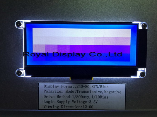 240X80 punktów Graficzny wyświetlacz LCD Cog Stn FSTN z podświetleniem LCD