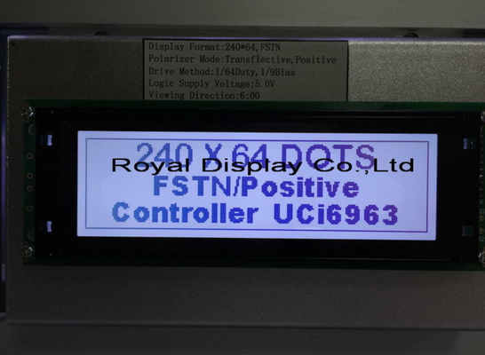 Dostosowany projekt Cog 240X64 Dots Graficzny wyświetlacz LCD z podświetleniem LCD