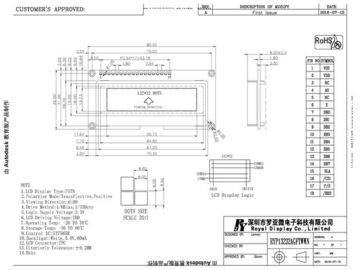 OEM ODM ST7565R sterownik COG MODUŁ LCD Z PCBA RYP13232AGFTWWN