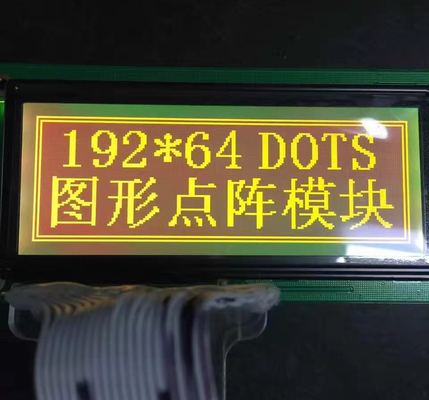 Monochromatyczny graficzny wyświetlacz LCD 192x64 Dot Matrix Moduł wyświetlacza LCD STN żółto-zielony