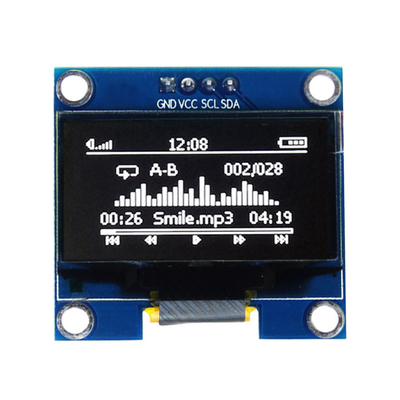 Wysoki kontrast koloru 0,96'' OLED Display Module 128X64 Dots Matrix Screen