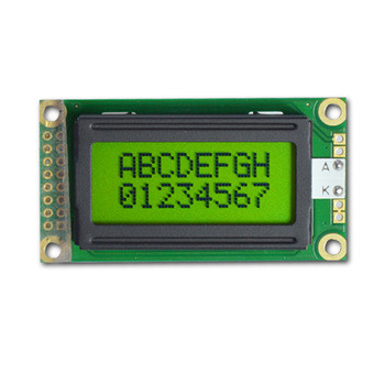 STN Transflektywny 0802 Moduł wyświetlacza LCD pozytywnie zielony monochromatyczny