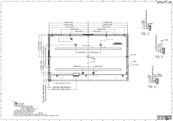 23.8 cali Innolux TFT LCD Module R238hca-L3b 1920*1080 Full HD 16,7m Wyświetlacz