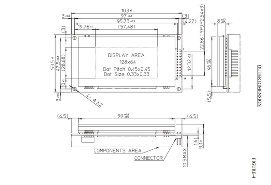 Futaba VFD wyświetlacz Gp9002A01A 128*64 zielona szeroka temperatura 5.0V dostosowywalna