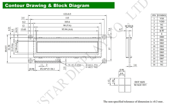 Moduł LCD OLED 3,84'' 100*16 Graficzna Super szeroka temperatura 5,0v Winstar Zastąpić