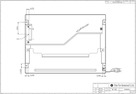 8' TFT LCD PD080SL1 PVI 800*600 RGB CCFL Industrial Touch Wide Temperature
