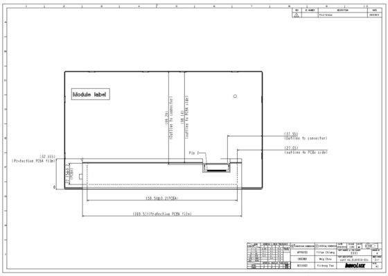 9' TFT LCD Module INNOLUX 1280*RGB*720 DJ090IA-01A oryginalny wyświetlacz samochodowy szeroka temperatura