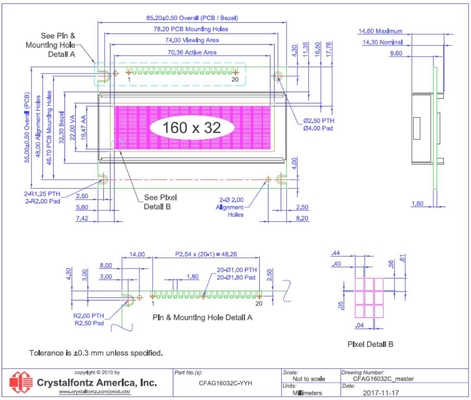 Moduł graficzny LCD 160*32 Żółto-zielony CFAG16032C-YYH-TT Z szeroką temperaturą ST7920