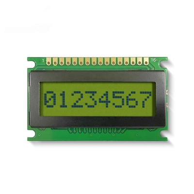 8*1 Moduł LCD 6H STN Żółto-zielona pozytywna szeroka temperatura z oświetleniem przemysłowym