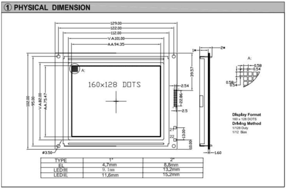 160*128 graficzny moduł LCD 6H 12H z podświetleniem T6963C STN monochromatyczny wyświetlacz przemysłowy