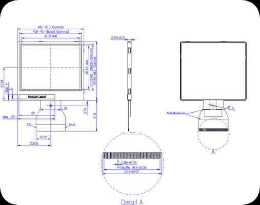 2.0'' LTPS Moduł LCD nadający RGB 640*240