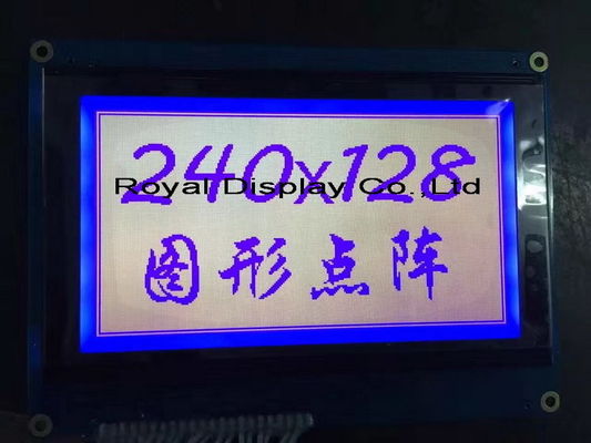 FSTN 75mA Podświetlenie 240x128 punktów Moduł wyświetlacza LCD COB FFC z białym czarnym światłem
