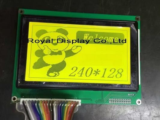 FSTN 75mA Podświetlenie 240x128 punktów Moduł wyświetlacza LCD COB FFC z białym czarnym światłem