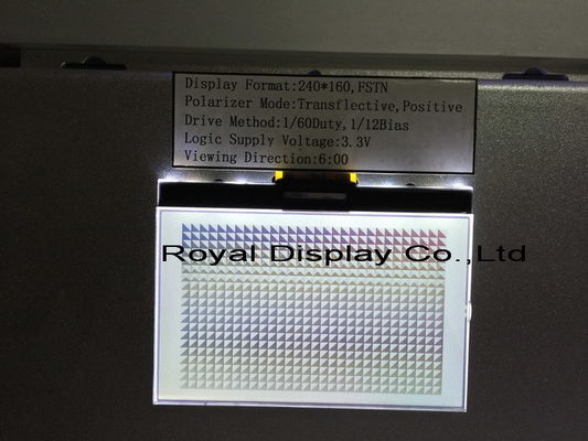 240X160 punktów STN UC1611S z białym kolorowym monochromatycznym graficznym ekranem dotykowym moduł LCD moduł zębaty
