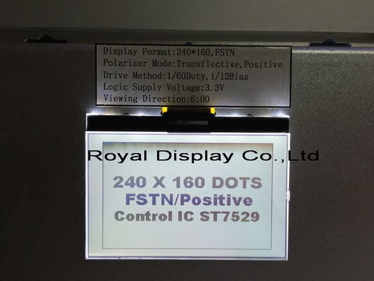 240X160 punktów STN UC1611S z białym kolorowym monochromatycznym graficznym ekranem dotykowym moduł LCD moduł zębaty