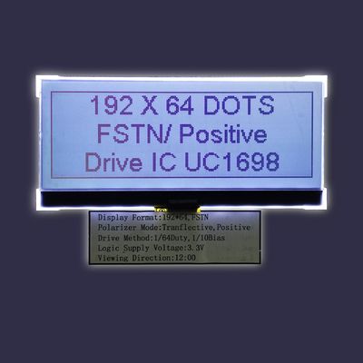Niestandardowy wyświetlacz graficzny LCD Mono FSTN pozytywny 192X64