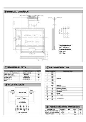 FSTN 240X160 Stn graficzny COG FSTN STN moduł lcd z podświetleniem lcd Szary UC1611S FPC