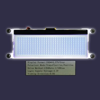 Fabryka sprzedaż hurtowa 240*64 graficzny LCD ST7565R równoległy YG Stn szary pozytywny wyświetlacz LCD polaryzator odblaskowy COB FPC