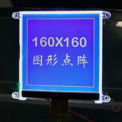 60mA FSTN Cog Równoległy monograficzny wyświetlacz LCD 160X160 3.3V FPC dla detektora