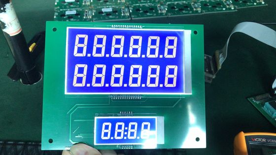 Dostosowany ekran tankowania STN Negative Blue Transmissive z białym wyświetlaczem LCD BlacklightDispenser do tankowania