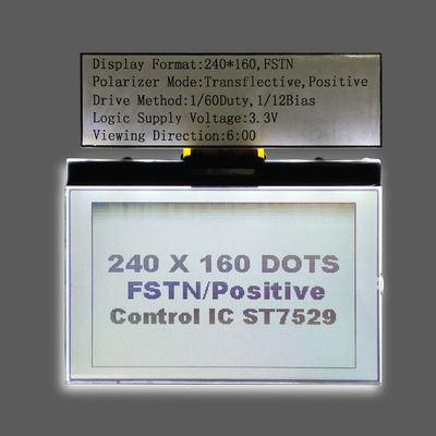 Stn Grey 240X160 Dots Graficzny wyświetlacz LCD FFC Równoległy moduł wyświetlacza Lcd