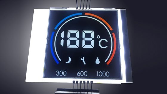 Numeryczny, wielokolorowy 7-segmentowy wyświetlacz LCD 3,3 V FSTN do termostatu