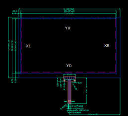 Rozmiar niestandardowy 1,8 '' ~ 21 '' Pojemnościowy / rezystancyjny panel dotykowy Transmisyjny wyświetlacz LCD z panelem dotykowym