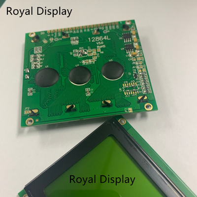 128X64dots STN Żółtozielony graficzny wyświetlacz LCD Monochromatyczny moduł LCD COB
