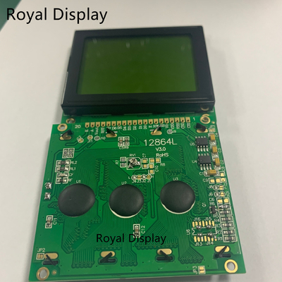 128X64dots STN Żółtozielony graficzny wyświetlacz LCD Monochromatyczny moduł LCD COB