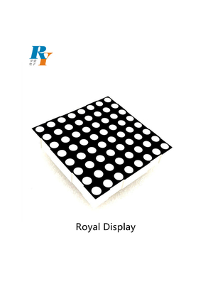 300mcd 8X8 Wyświetlacz LED z matrycą punktową Wspólna katoda 60,2X60,2 mm
