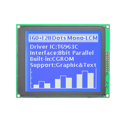 160x128 punktów STN FSTN Graphic COB T6963C Sterownik IC Moduł wyświetlacza Lcd
