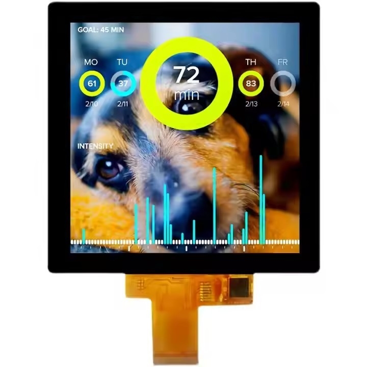 3.95 cali 4" 480*480 kwadratowy wyświetlacz TFT LCD z interfejsem RGB CTP