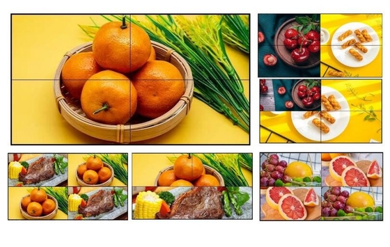 SLCD 55' 65' 75' 2K FHD Spliced LCD Panel Customized 3.5mm Ultra Slim Bezel