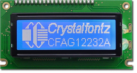 122*32 Moduł graficzny LCD CFAG12232A-TMI-TA STN Błękitny transmisywny wyświetlacz szerokotemperaturowy 6H