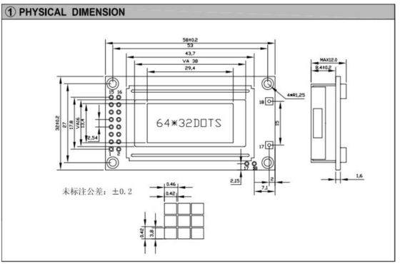 64*32 Moduł graficzny LCD ST7920 z podświetleniem