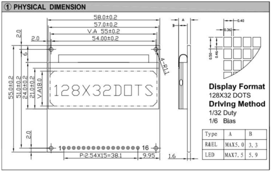 128*32 Graficzny moduł LCD ze światłem ST7921 3.3V Monochromatyczny kolorystyczny wyświetlacz industrialny