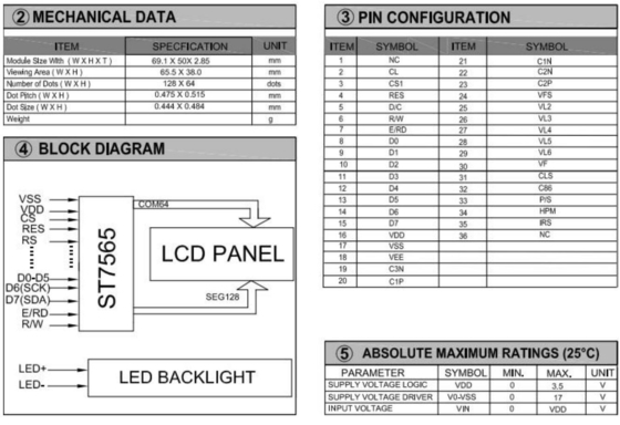 128*64 Moduł graficzny LCD FPC Interfejs ST7565 3.3v Wysokotemperaturowy wyświetlacz przemysłowy