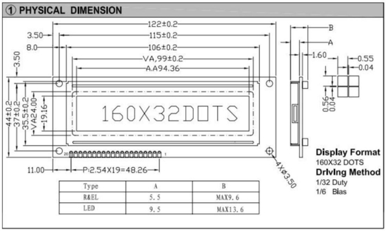 Moduł graficzny LCD 160*32 FSTN Duży rozmiar ST7920/ST7921 Wysoka temperatura wyświetlacz przemysłowy Dostosowywalny