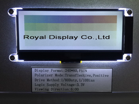 240*80 Moduł graficzny LCD FSTN 6H szeroka temperatura ST7529 COG Przemysłowy wyświetlacz