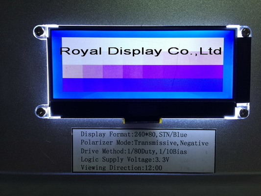240*80 FSTN Graficzny 6H ST75256 Ekran przemysłowy o bardzo szerokiej temperaturze z modułem PCB LCD