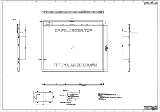 21.3''TFT 1600 * 1200 RGB wysokiej kontrasta Innolux pełny widok moduł LCD