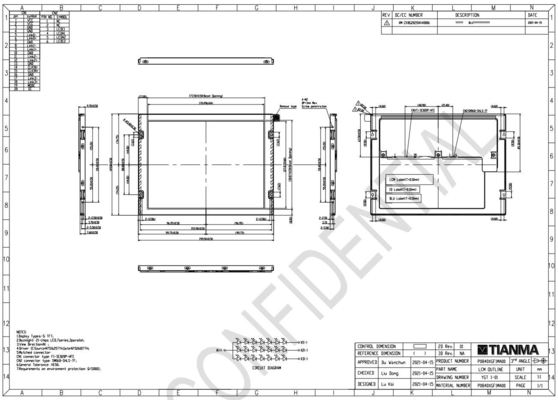 8.4'' 1024*768 RGB TFT interfejs LVDS wysokiej kontrastu jasny szeroko temperatury moduł LCD