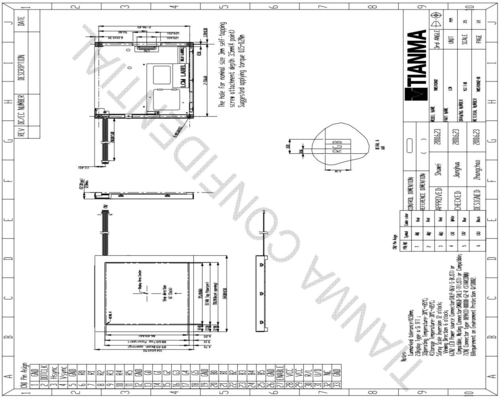 5.7'' 320*RGB*240 6H QVGA szerokotemperaturowy efektywny kosztowo moduł LCD