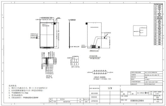 5' 720*RGB*1280 All View Mipi Interface Ili9881c IC Wide Temperature TFT LCD Module
