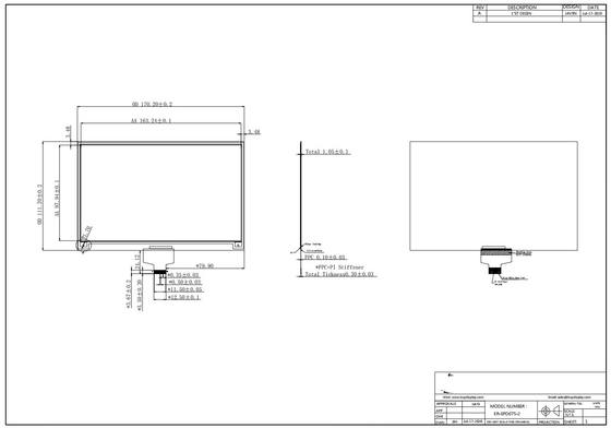 7.5' 4 kolor 880**528 SSD1677 FFC E-papier wyświetlacz EPD