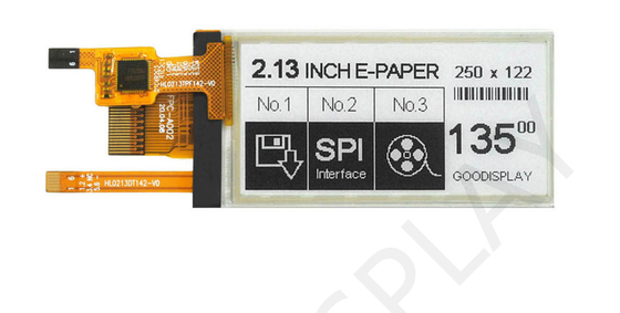 2.13'' 250*122 czarno-biały tag cenowy ESL wyświetlacz papieru elektronicznego
